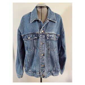VTG Y2K Eddie Bauer Sz XL Men's Cotton Denim Trucker Style Jean Jacket